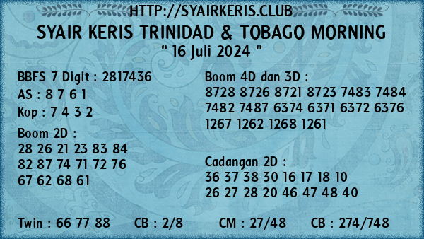 Prediksi Trinidad & Tobago Morning