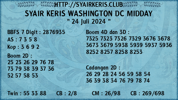 Prediksi Washington Dc Midday