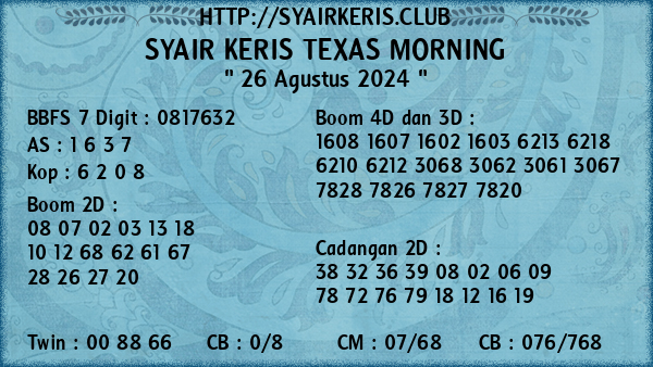 Prediksi Texas Morning