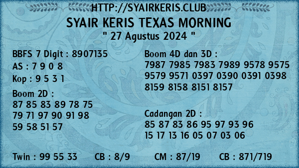 Prediksi Texas Morning