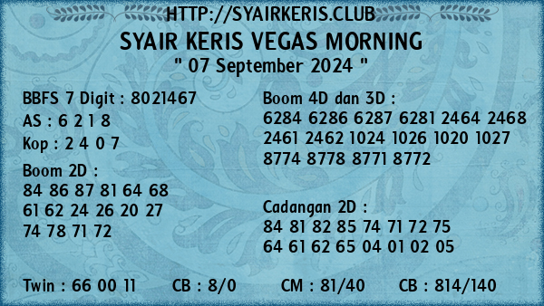 Prediksi Vegas Morning